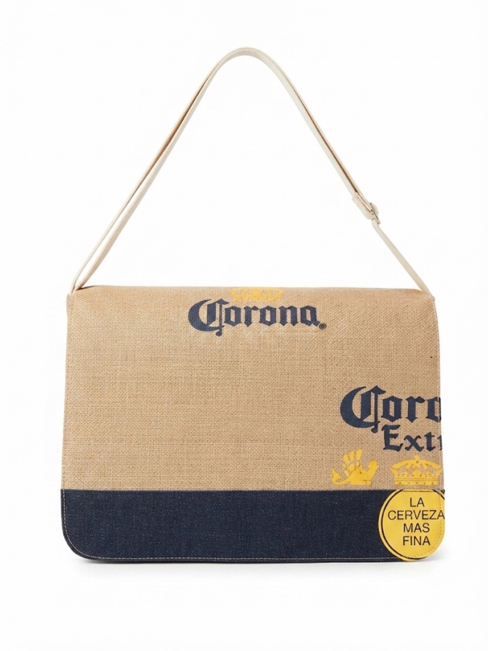 Corona Extra Cooler Bag – 18 Bottle Capacity – Jute & Canvas – Beach Tote